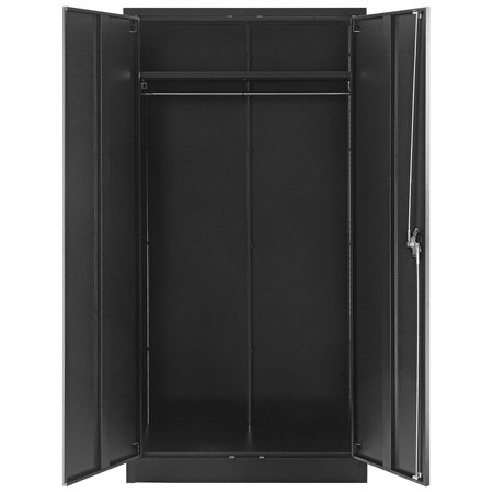 GLOBAL INDUSTRIAL Unassembled Wardrobe Cabinet, 36x18x72, Black 270031BK